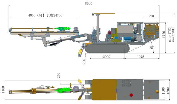 KJ210 Underground Mining Drill Rigs and Tunneling Jumbo