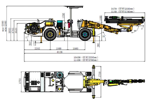 KJ313 Underground Mining Drill Rigs and Tunneling Jumbo